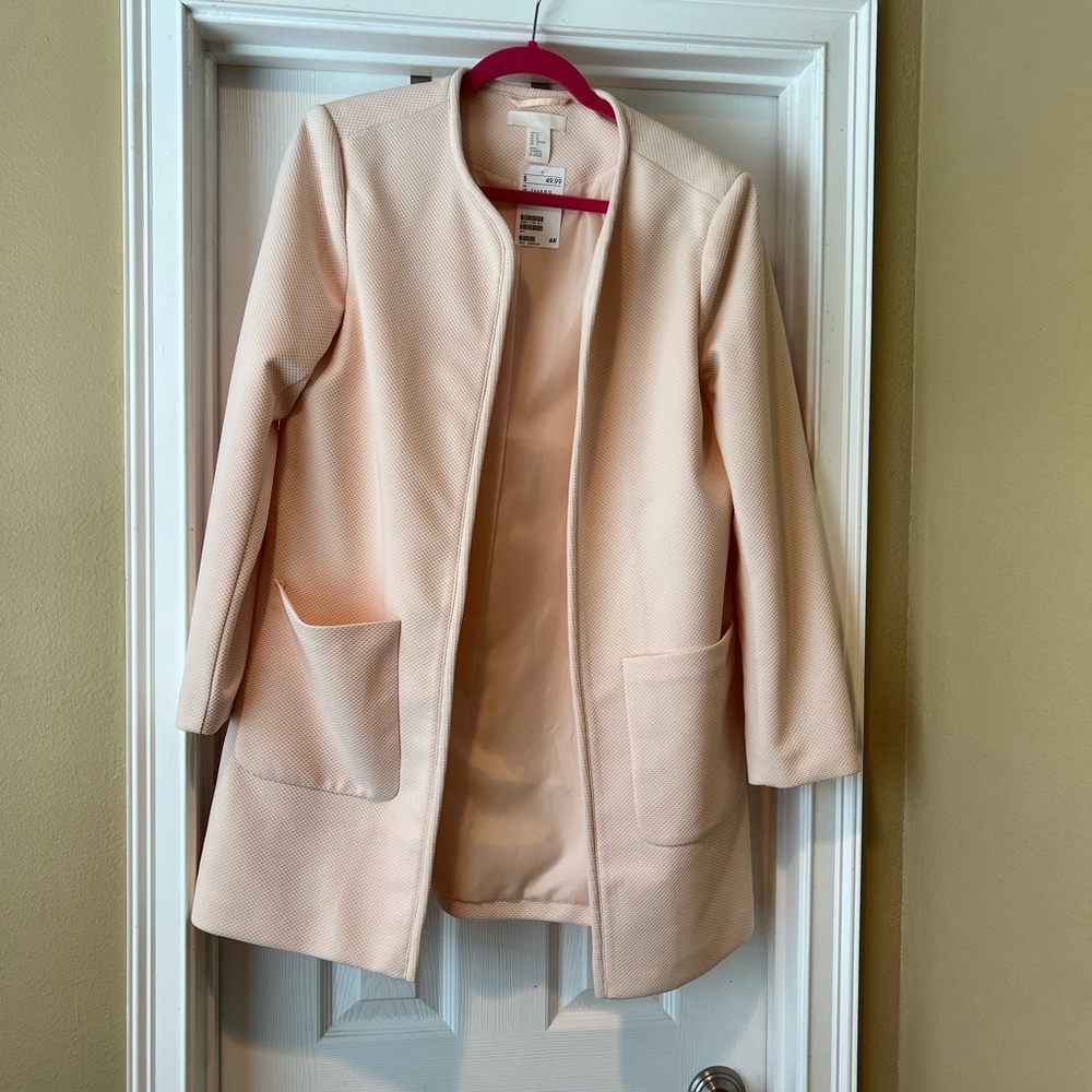 NWT H&M Peach Long Jacket Blazer